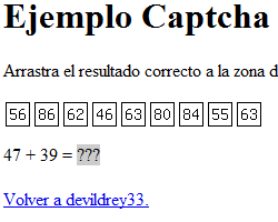 Captchas (3 Captcha arrastrar y soltar PHP + JQuery)